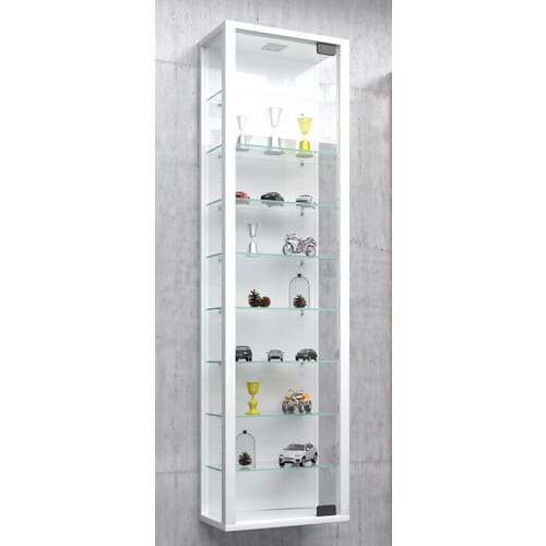 VCM Vitrine »Stano Maxi«, BxH: 33 x 113 cm, Holzwerkstoff/Glas - weiss