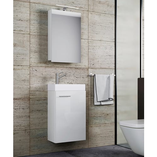 VCM Badmöbel-Set »Slito«, 4-teilig, mit Spiegelschrank - weiss