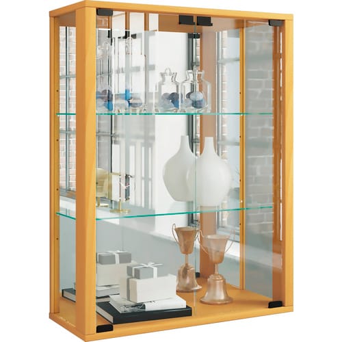 VCM Vitrine »Udina«, inkl. LED-Beleuchtung, BxH: 60 x 80 cm, Holzwerkstoff/Glas - braun