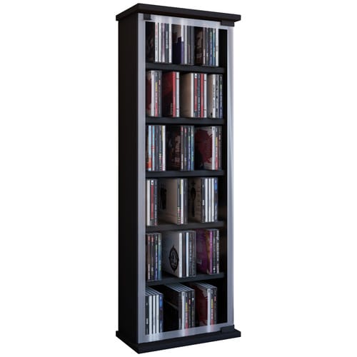 VCM Regal »Classic«, BxHxL: 18 x 91,5 x 31 cm, Holzwerkstoff - schwarz
