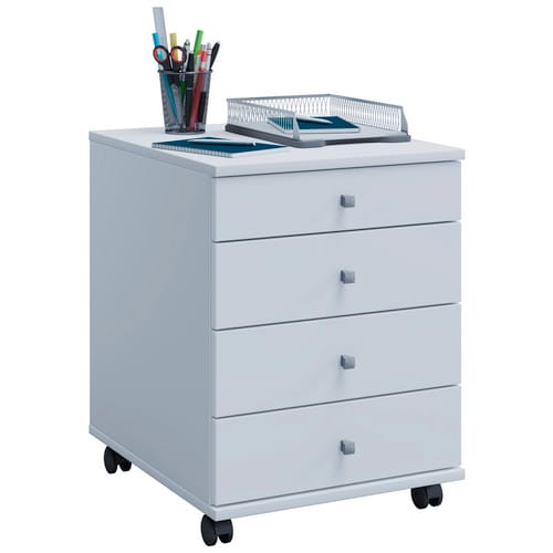 VCM Rollcontainer »Lona Mini «, BxH: 42 x 57 cm, Holzwerkstoff - weiss