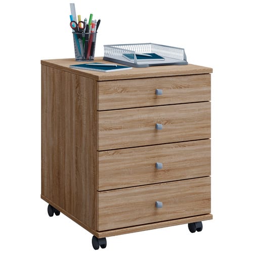 VCM Rollcontainer »Lona Mini «, BxH: 42 x 57 cm, Holzwerkstoff - braun