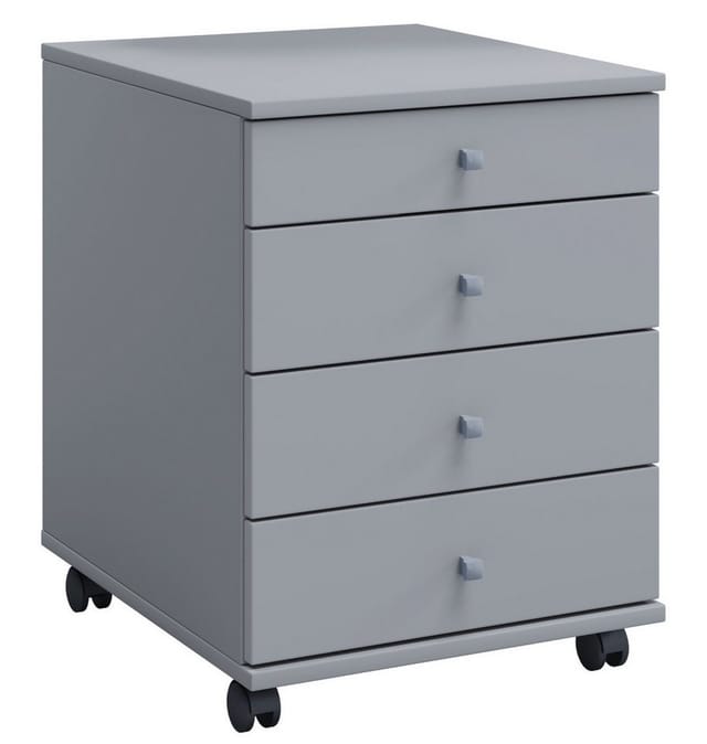 VCM Rollcontainer »Lona Mini «, BxH: 42 x 57 cm, Holzwerkstoff - grau