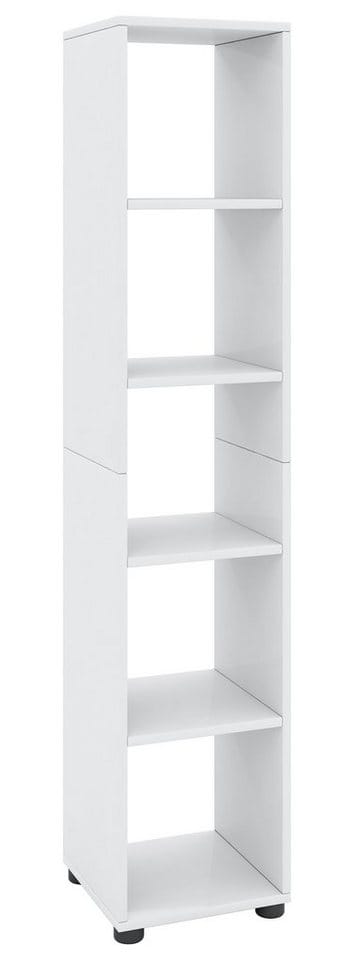 VCM Regal »Benas«, BxHxL: 30 x 152 x 31 cm, Holzwerkstoff - weiss