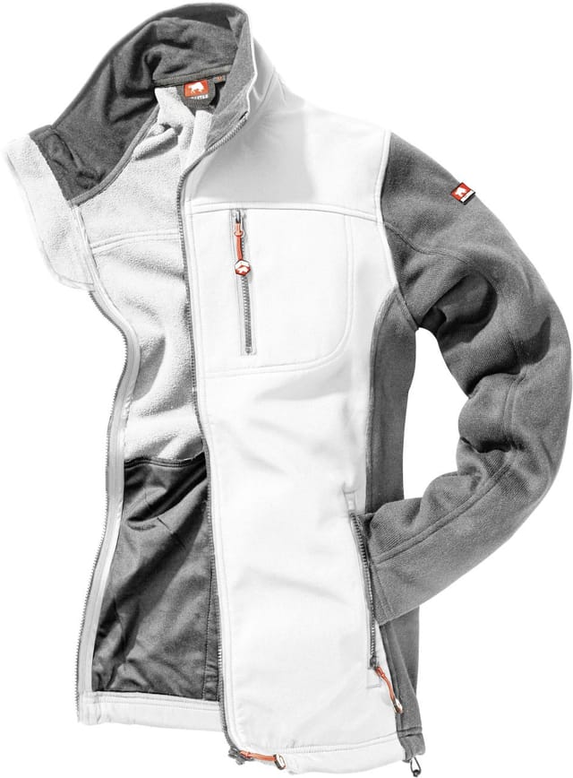 BULLSTAR Softshell-Strickjacke »Worxtar«, weiß/grau, Polyester - weiss
