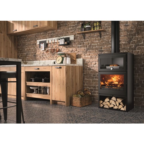 PANADERO Kaminofen »Zamora«, schwarzmetallic, Stahl, 7,1 kW