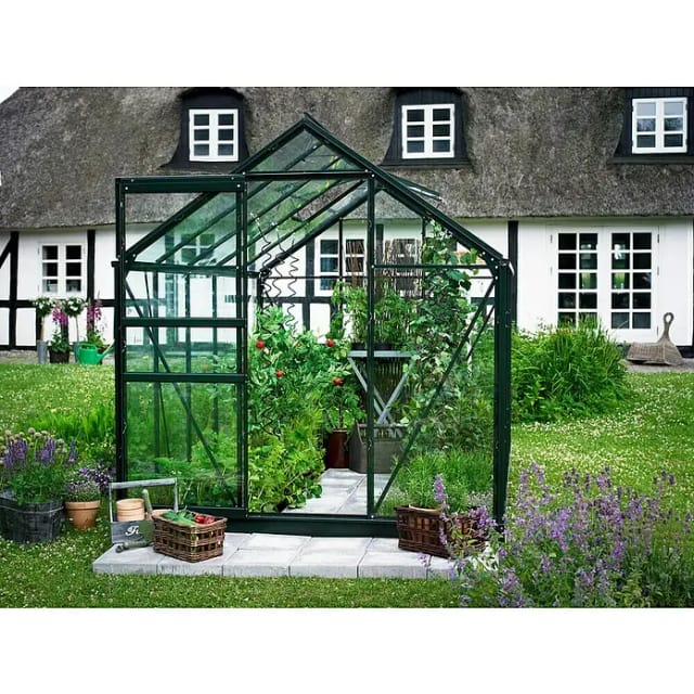 HALLS Gewächshaus »Popular«, 6,2 m², grün, 3 mm Sicherheitsglas - gruen