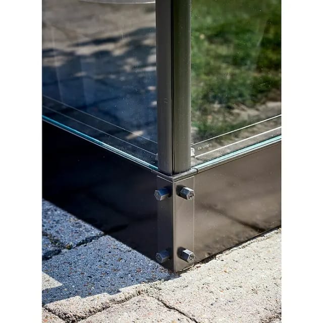 HALLS Fundamentrahmen »Qube Lean-to 6«, 7,1 m², schwarz
