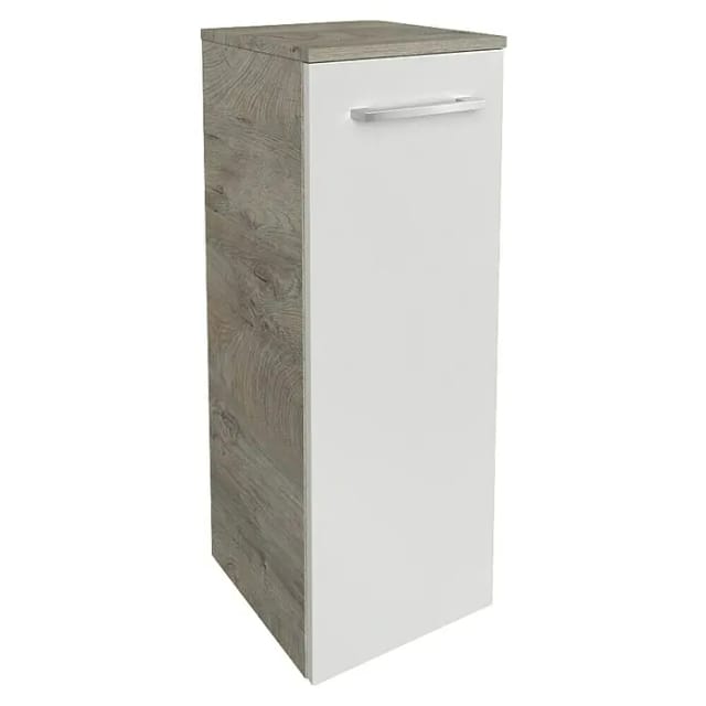 FACKELMANN Midischrank »B.style«, links, Nature-Oak/weiss, 1 Tür, BxHxT: 30,2 x 82,6 x 32 cm