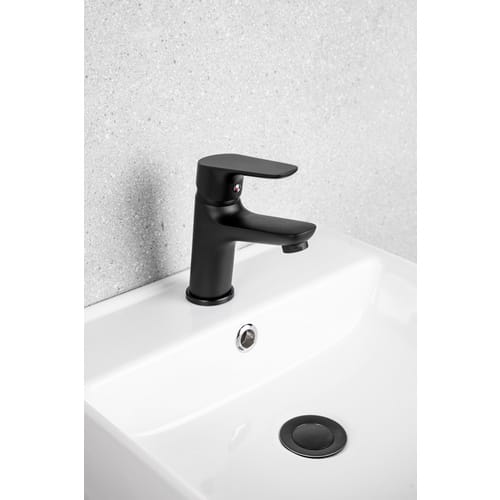 FACKELMANN Waschtischarmatur »OXFORD«, H: 16 cm, schwarz, matt