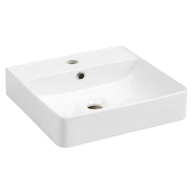 FACKELMANN Waschbecken »VAIDA«, Keramik, weiss, BxHxT: 41 x 11 x 41 cm