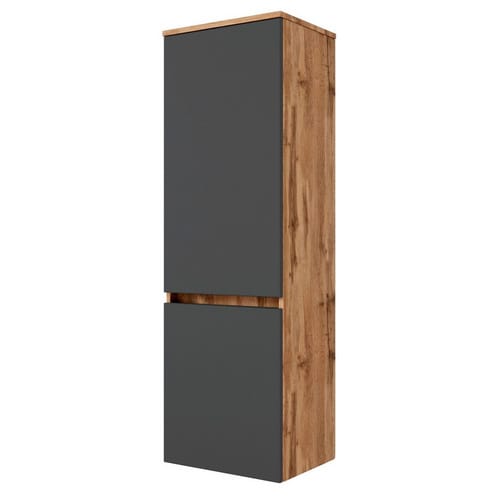 HELD MÖBEL Midischrank »Lucca«, BxHxT: 40 x 130 x 35 cm - grau