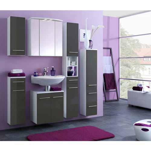 HELD MÖBEL Unterschrank »Parma«, BxHxT: 25 x 79 x 20 cm - grau