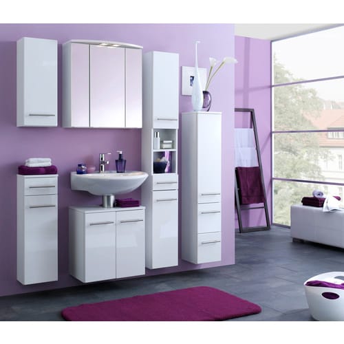 HELD MÖBEL Waschbeckenunterschrank »Parma«, BxHxT: 50 x 53 x 34 cm, weiß - weiss