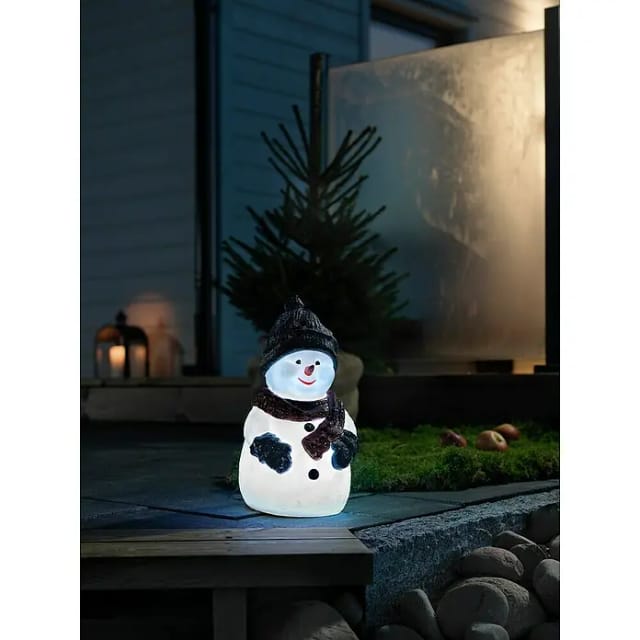 Konstsmide LED-Dekoration, Schneemann, Stecker, weiß - weiss