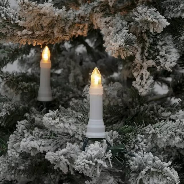 Konstsmide LED-Lichterkette, weiß, Kabellänge: 21,8 m - braun