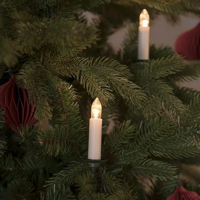 Konstsmide LED-Lichterkette, weiß, dimmbar, Kabellänge: 15,5 m - braun