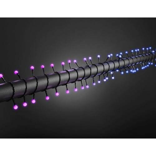 Konstsmide LED-Lichterkette, schwarz, dimmbar, Kabellänge: 11,32 m - bunt