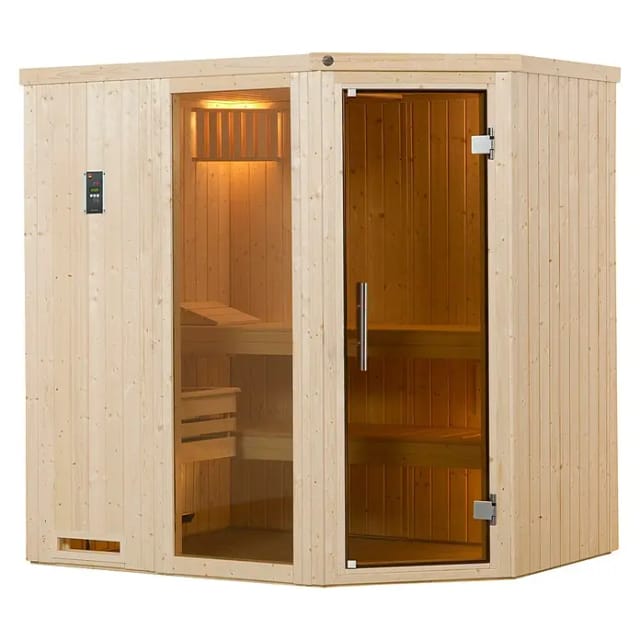 WEKA Elementsauna »VARBERG«, BxHxT: 194 cm x 199 cm x 144 cm - braun