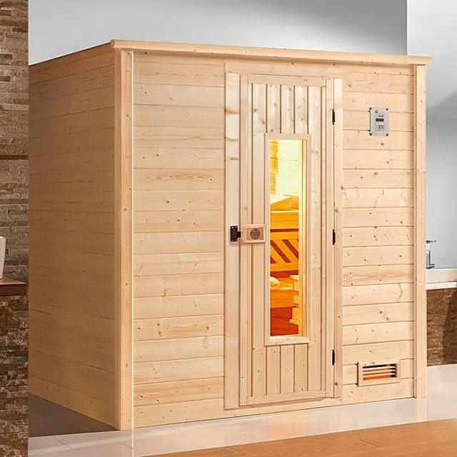 WEKA Massivholzsauna »BERGEN 2«, BxHxT: 195,5 cm x 205 cm x 178 cm - braun