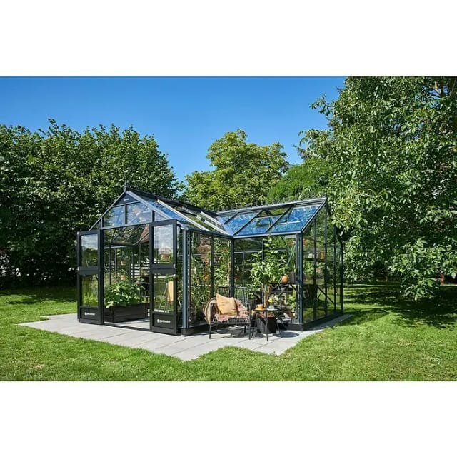 JULIANA Gewächshaus »Orangerie«, anthrazit, Aluminium/Sicherheitsglas - grau