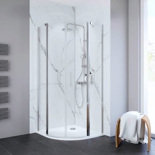 WELLWATER Runddusche &raquo;Esperance&laquo;, BxH: 90 x 192 cm, chromfarben - silberfarben