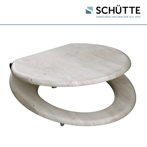 SCHÜTTE WC-Sitz »LIGHT WOOD«, MDF, oval, mit Softclose-Funktion - braun