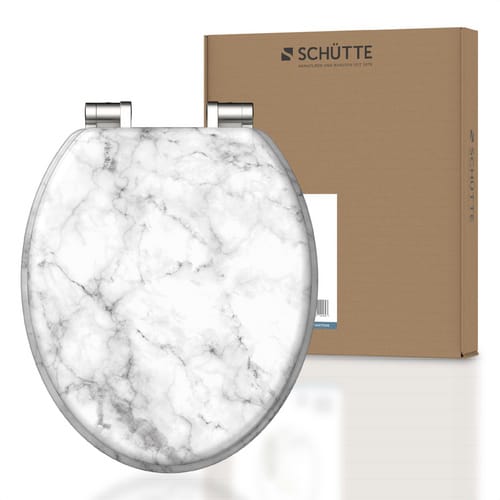 SCHÜTTE WC-Sitz »MARMOR STONE«, MDF, oval, mit Softclose-Funktion - bunt
