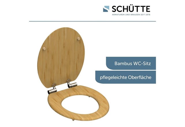 SCHÜTTE WC-Sitz, bambus, oval, mit Softclose-Funktion - braun