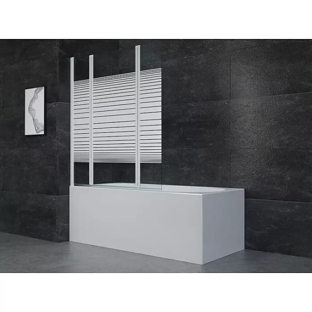 Marwell Duschabtrennung, BxH: 125 x 140 cm, 3-teilig - weiss