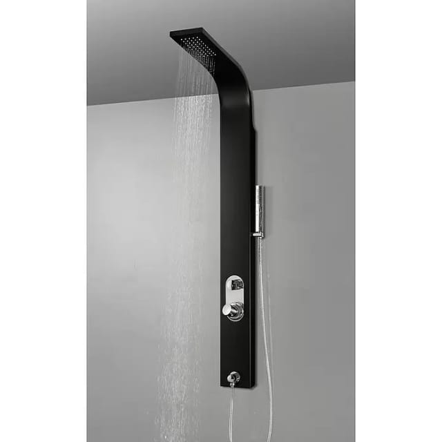 Marwell Duschpaneel »Care«, Höhe: 150 cm, Aluminium - schwarz