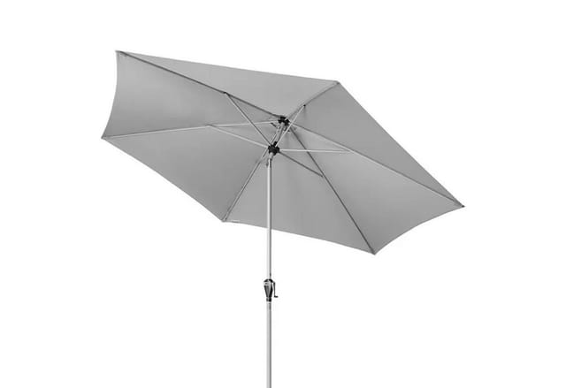 DOPPLER Sonnenschirm, ØxH: 306 x 251 cm, sechseckig, abknickbar, Sonnenschutzfaktor: 50+ - grau
