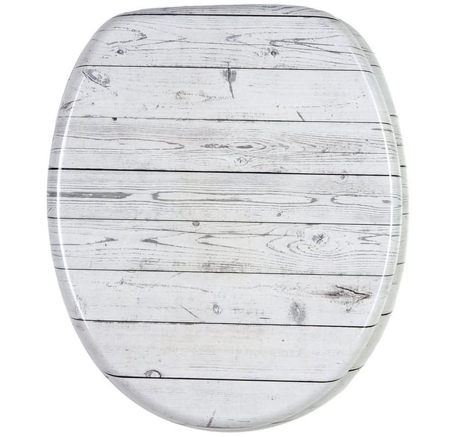 Sanilo WC-Sitz, BxL: 37,7 x 47 cm, Timber - grau