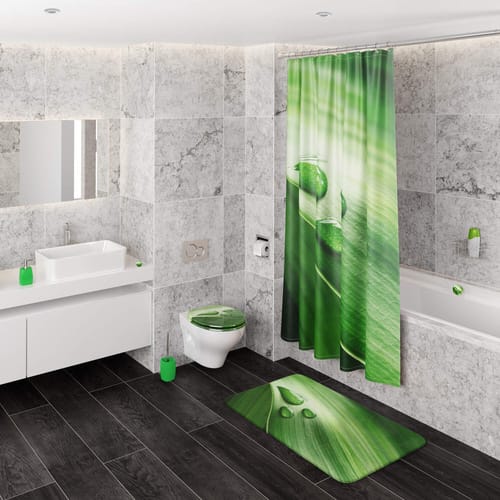 Sanilo Duschvorhang, Polyester, Green Leaf - gruen
