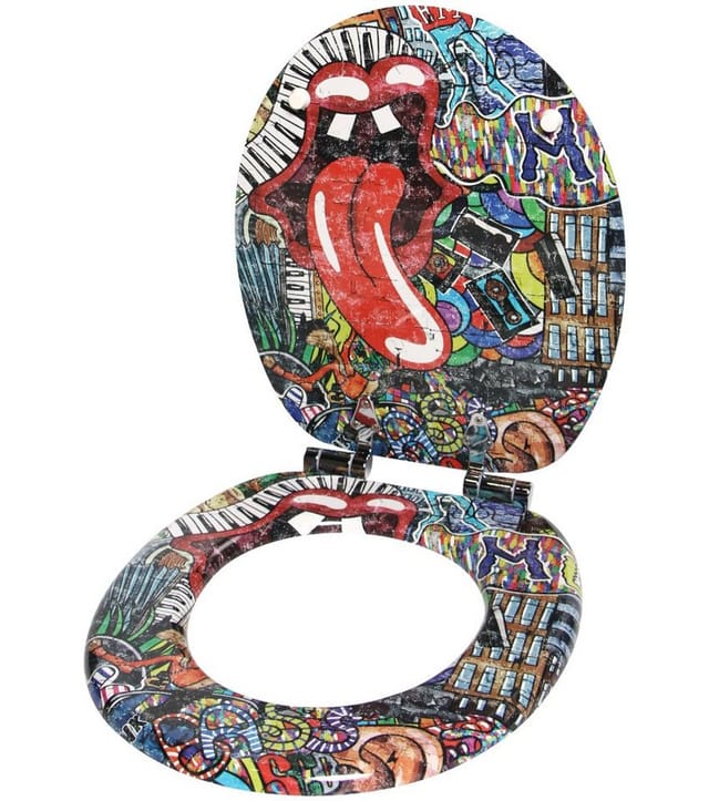 Sanilo WC-Sitz, BxL: 37,7 x 47 cm, Graffiti - rot