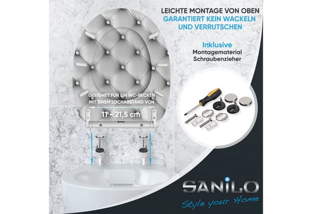 Sanilo WC-Sitz, BxL: 37,7 x 47 cm, Comfort - weiss
