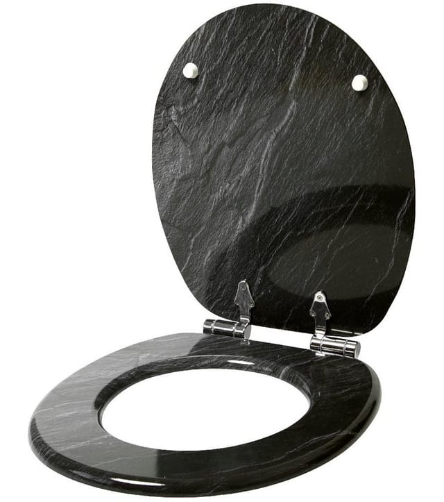 Sanilo WC-Sitz, BxL: 37,7 x 47 cm, Granit - schwarz
