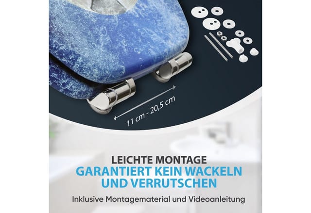 Sanilo WC-Sitz, BxL: 37,7 x 47 cm, Soccer - blau