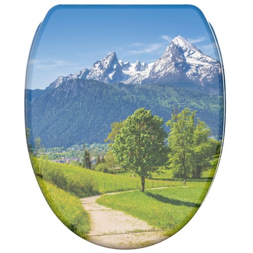 Sanilo WC-Sitz, BxL: 37,7 x 47 cm, Alpen - blau