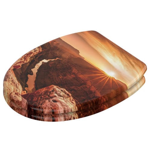 Sanilo WC-Sitz, BxL: 37,7 x 47 cm, Grand Canyon - braun