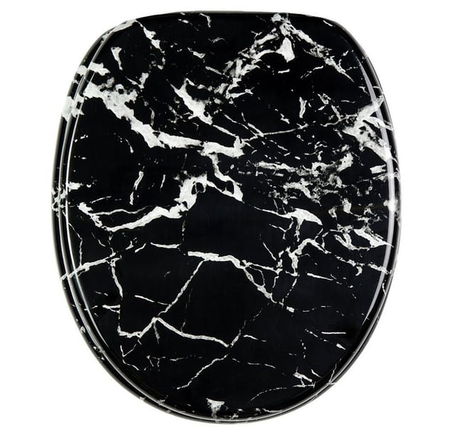 Sanilo WC-Sitz, BxL: 37,7 x 47 cm, Marmor Schwarz