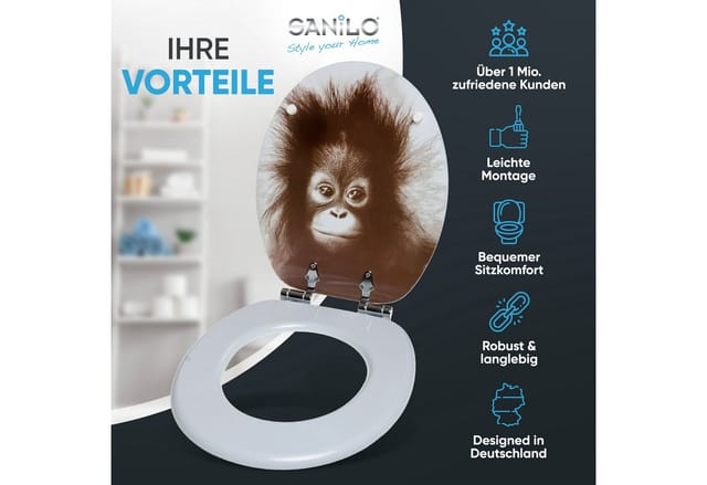 Sanilo WC-Sitz, BxL: 37,7 x 47 cm, Alfred - braun