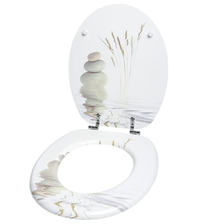 Sanilo WC-Sitz, Breite: 37,7 cm, Holz, Balance - weiss