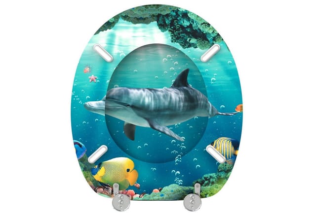 Sanilo WC-Sitz, Breite: 37,7 cm, Holz, Delphine - blau