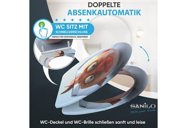 Sanilo WC-Sitz, BxL: 37,7 x 47 cm, Goldfisch - orange