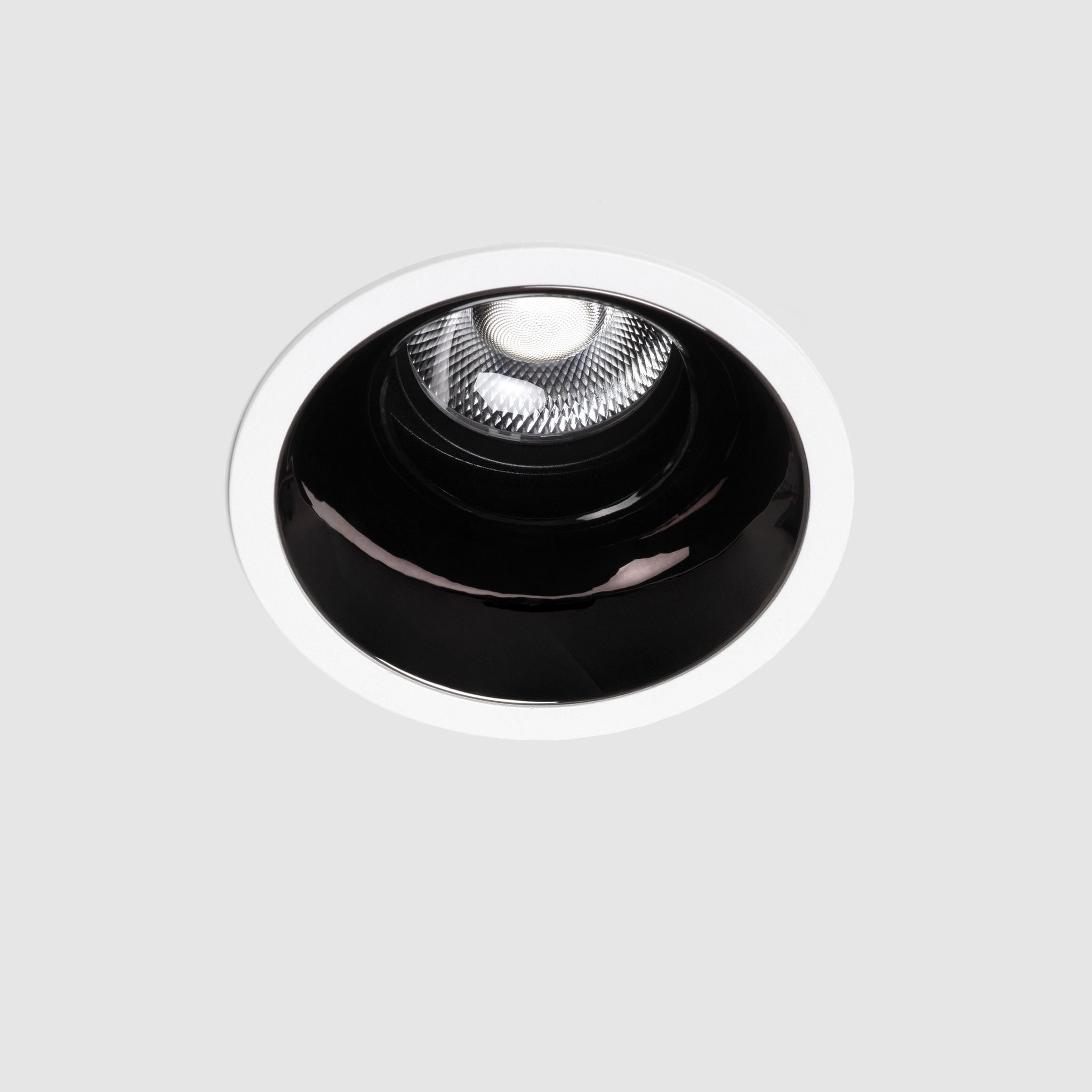 Led Downlight Rund Loop Schnitt Ø 95mm 2700k Standard Schwarz 30 W Einbau