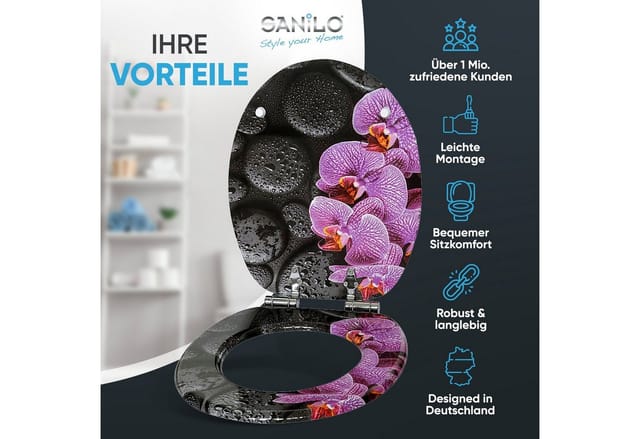 Sanilo Bad-Accessoire-Set, 3-tlg., Madeira - schwarz