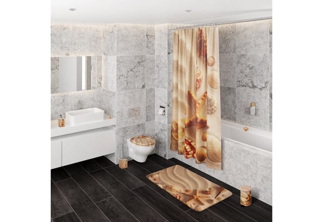 Sanilo Duschvorhang, Polyester, Sanibel - beige