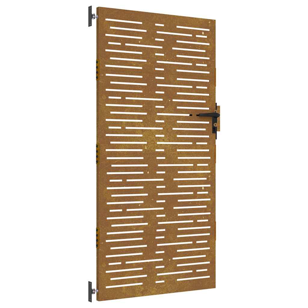 Maison Exclusive - Gartentor 85x200 Cm Cortenstahl Quadratisches