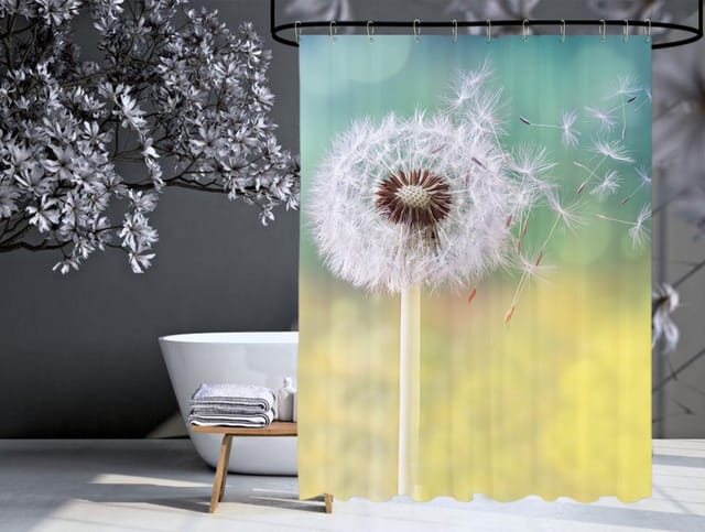 Sanilo Duschvorhang, Polyester, Pusteblume - tuerkis